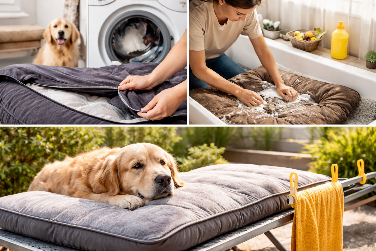 Comment laver un coussin pour chien sans l’abîmer ?