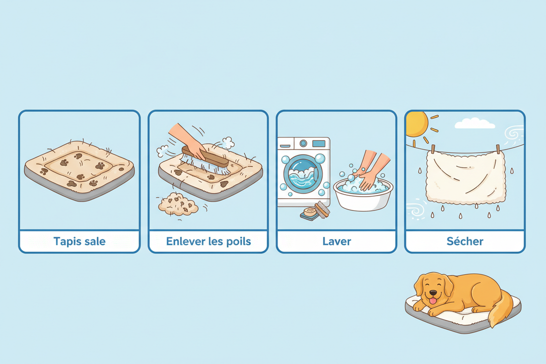 Comment laver et entretenir un tapis pour chien facilement